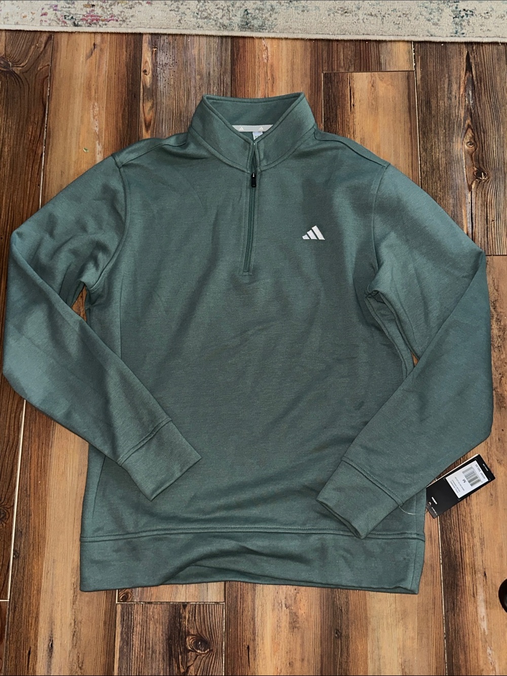 adidas Men’s Half-Zip Pullover Sweater - Olive Green medium nwt